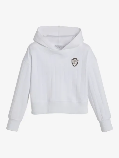 Brunello Cucinelli Kids logo-appliqué hoodie