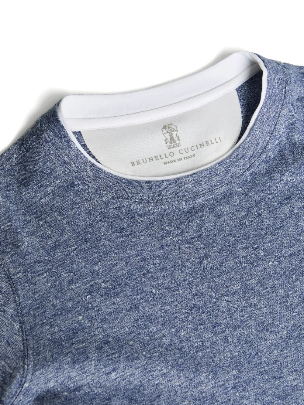 Brunello Cucinelli Kids Gelaagd T-shirt Blauw