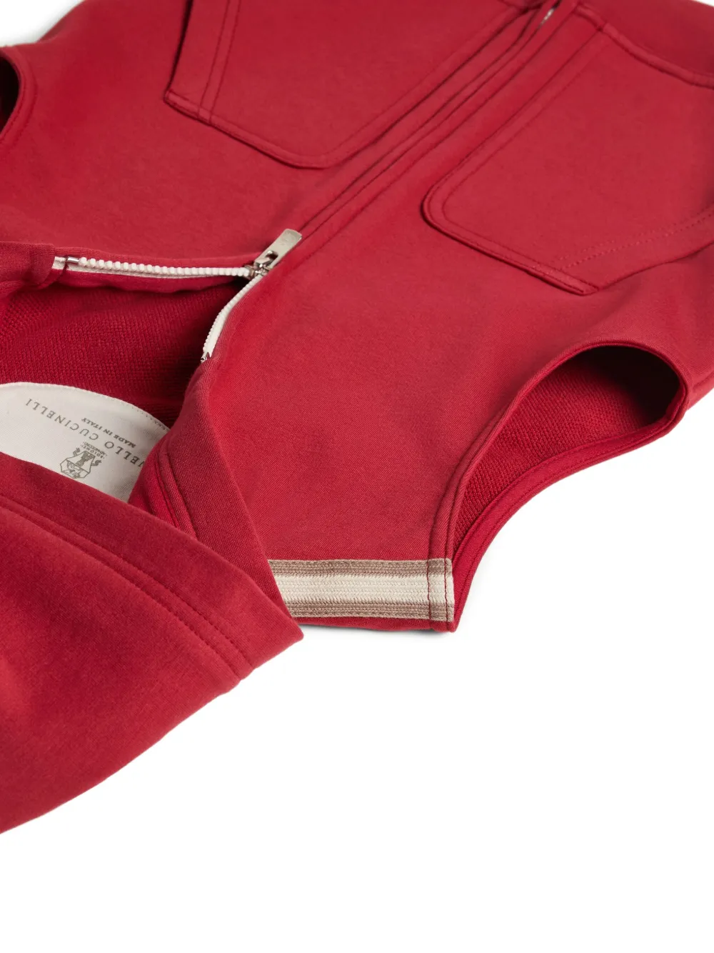 Brunello Cucinelli Kids Kapuzenweste mit Reißverschluss | Tops | Image 3