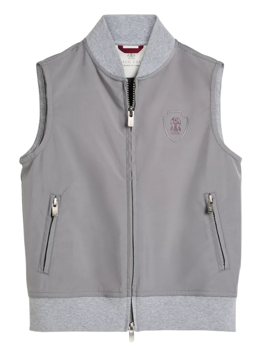 Brunello Cucinelli Kids Gilet met rits Grijs