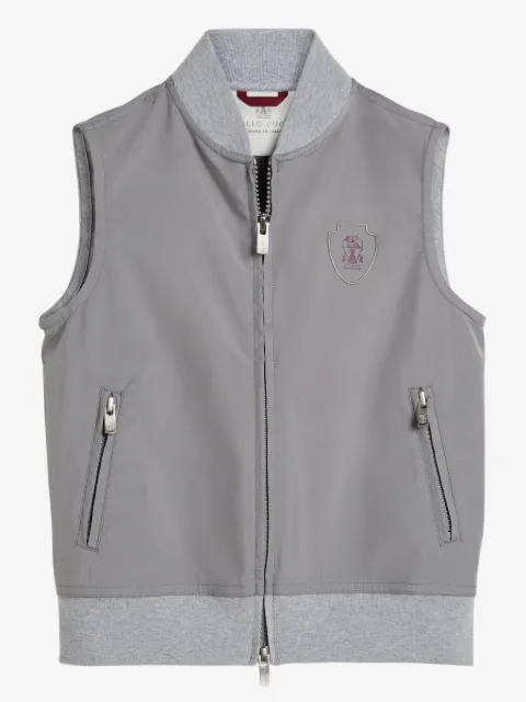 Brunello Cucinelli Kids chaleco con cierre