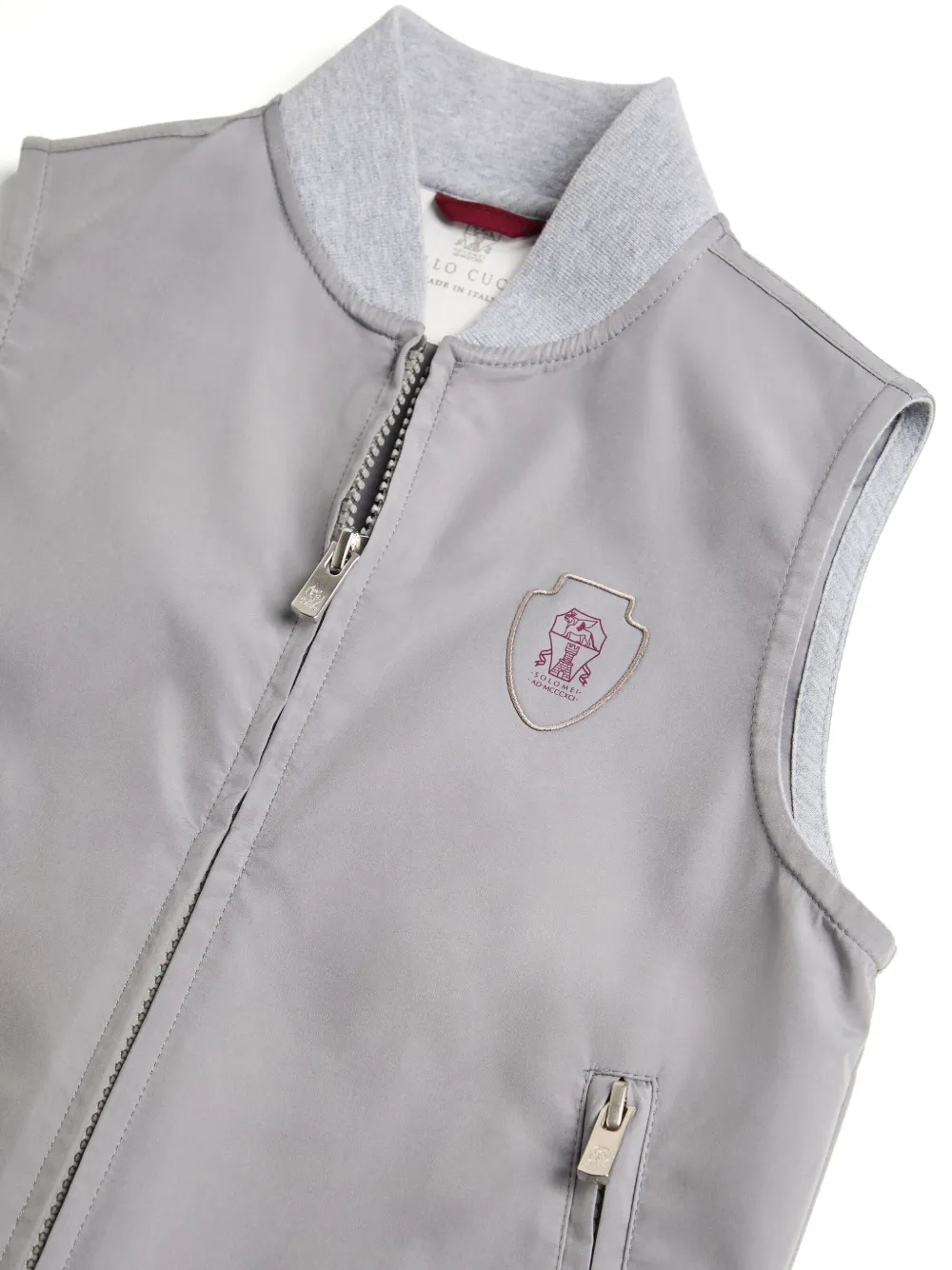 Brunello Cucinelli Kids Gilet met rits Grijs