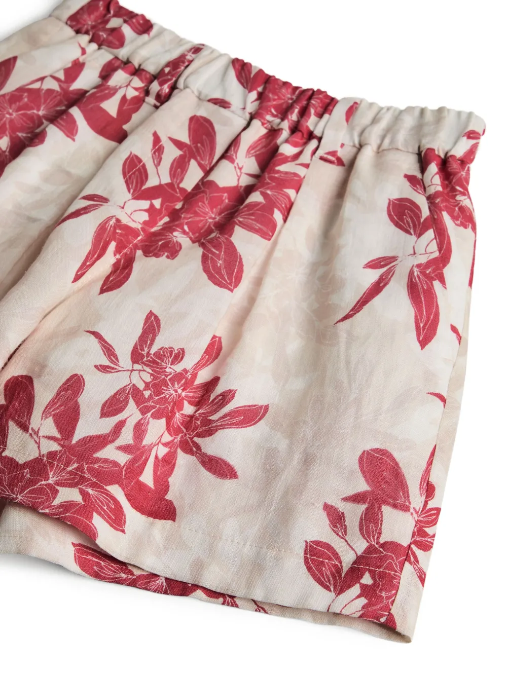 Brunello Cucinelli Kids Shorts met bloemenprint Roze