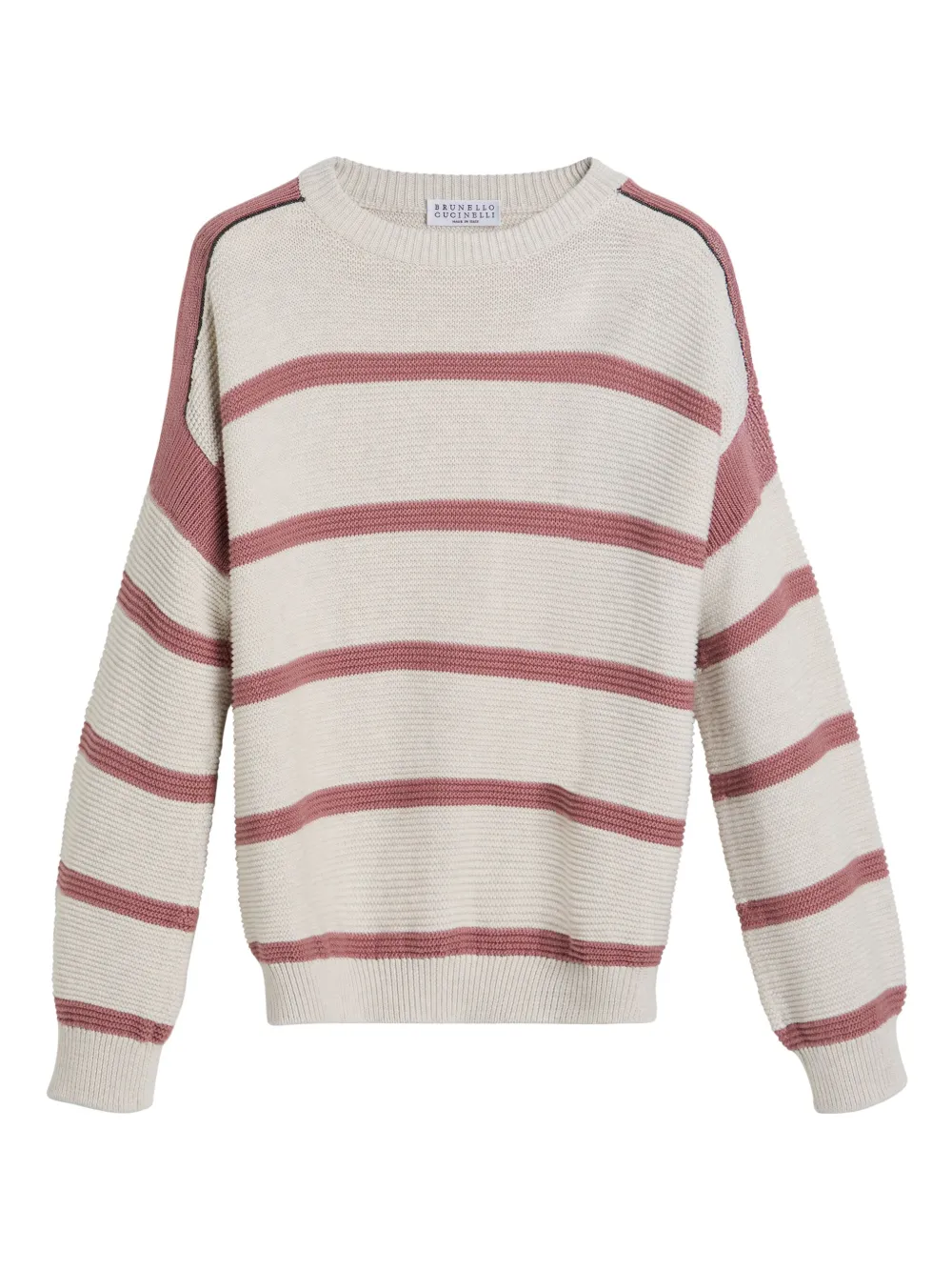 Brunello Cucinelli Kids Gestreepte trui Beige