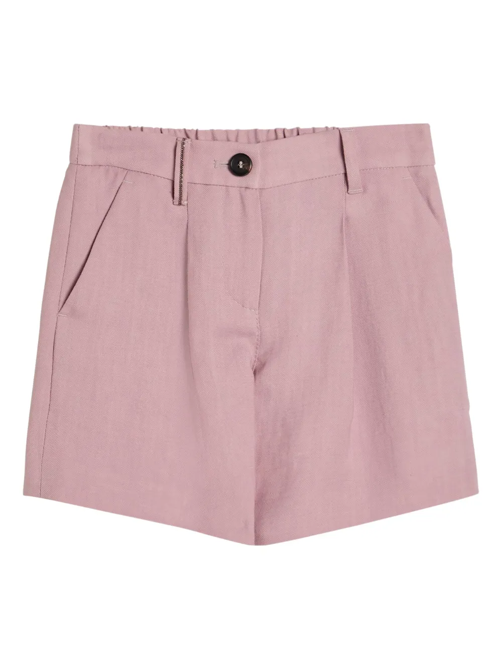 Brunello Cucinelli Kids Sartorial twill shorts Roze