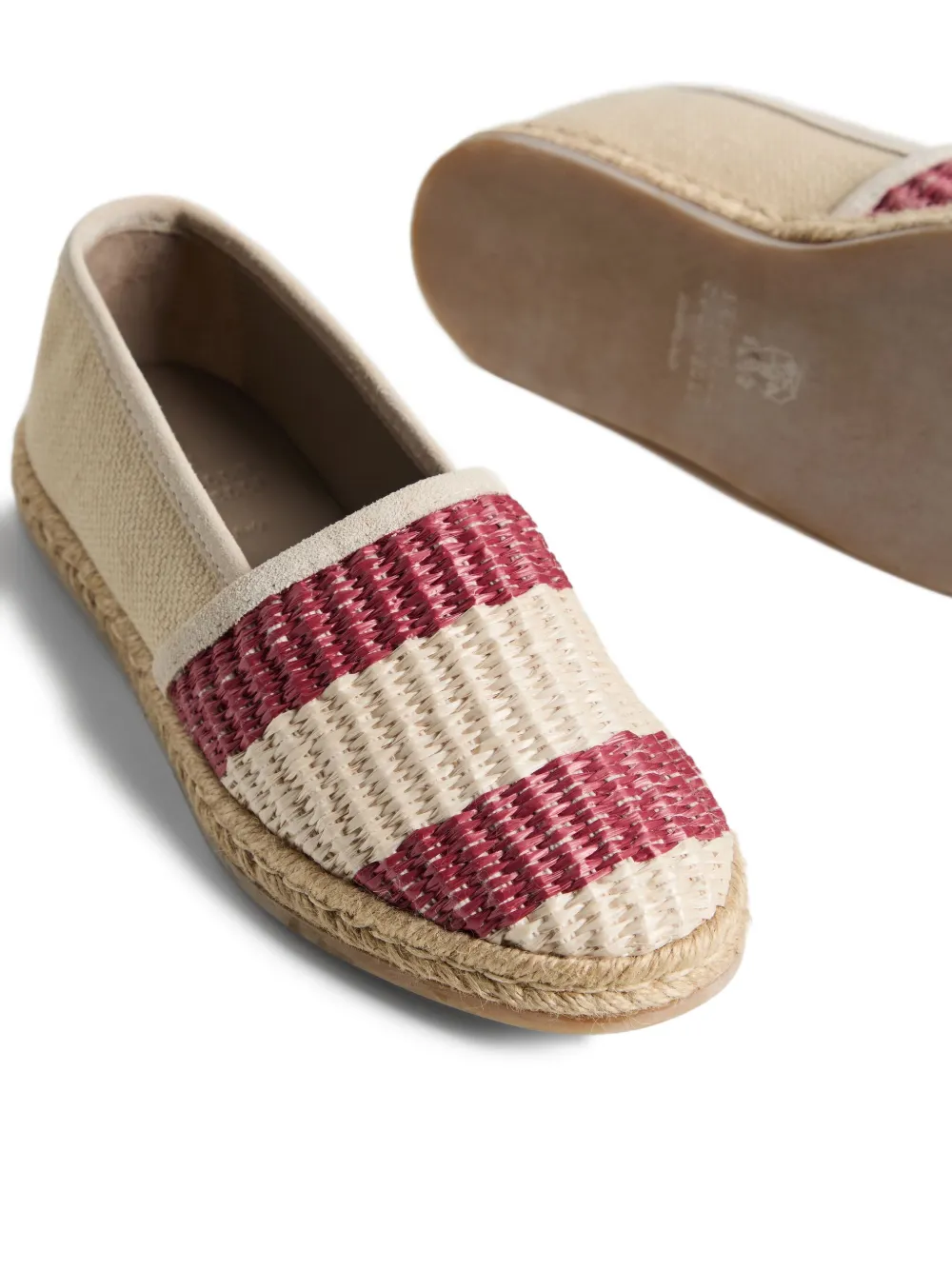 Brunello Cucinelli Kids canvas espadrilles Red