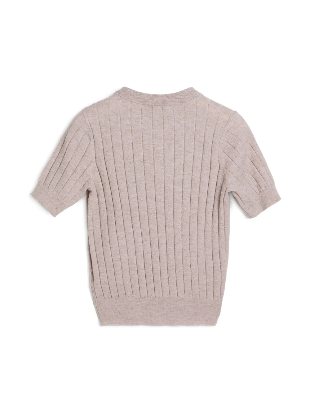 Brunello Cucinelli Kids Gebreid T-shirt - Roze