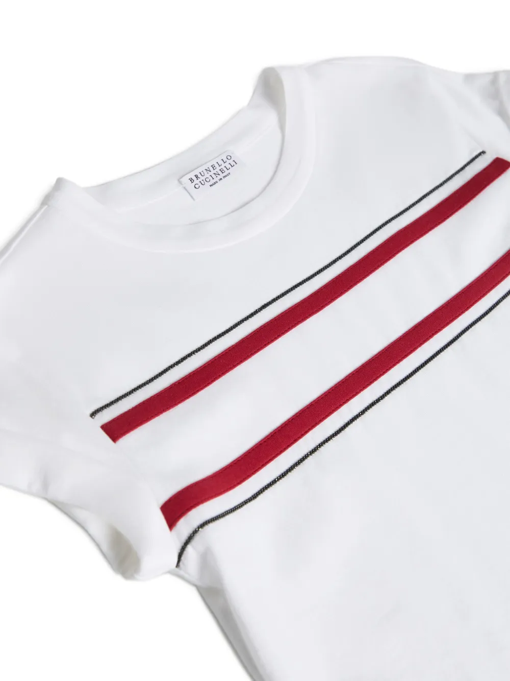 Shop Brunello Cucinelli Striped T-shirt In Weiss