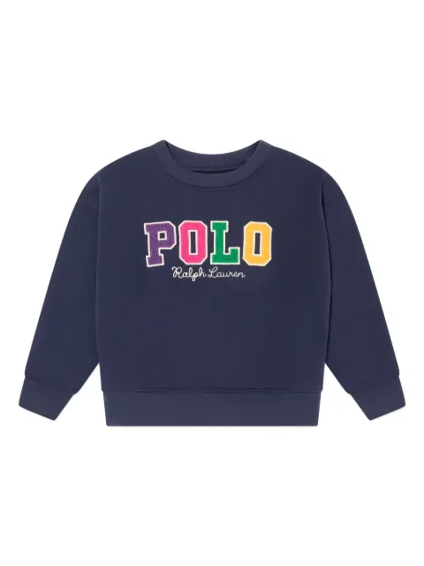 POLO RALPH LAUREN KIDS corduroy-lettering sweatshirt