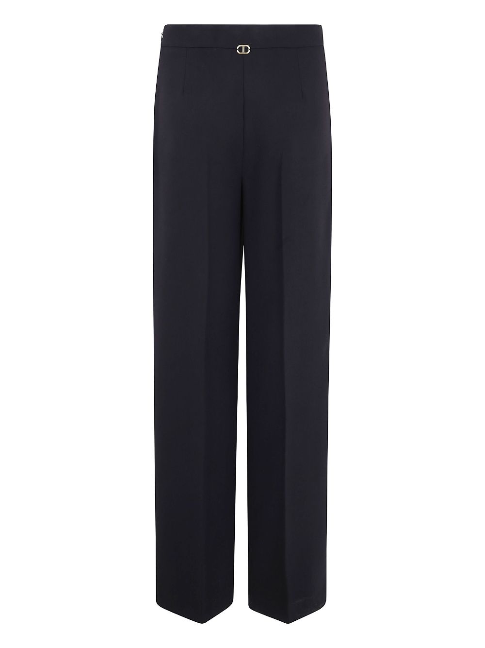 TWINSET logo-plaque trousers - Zwart