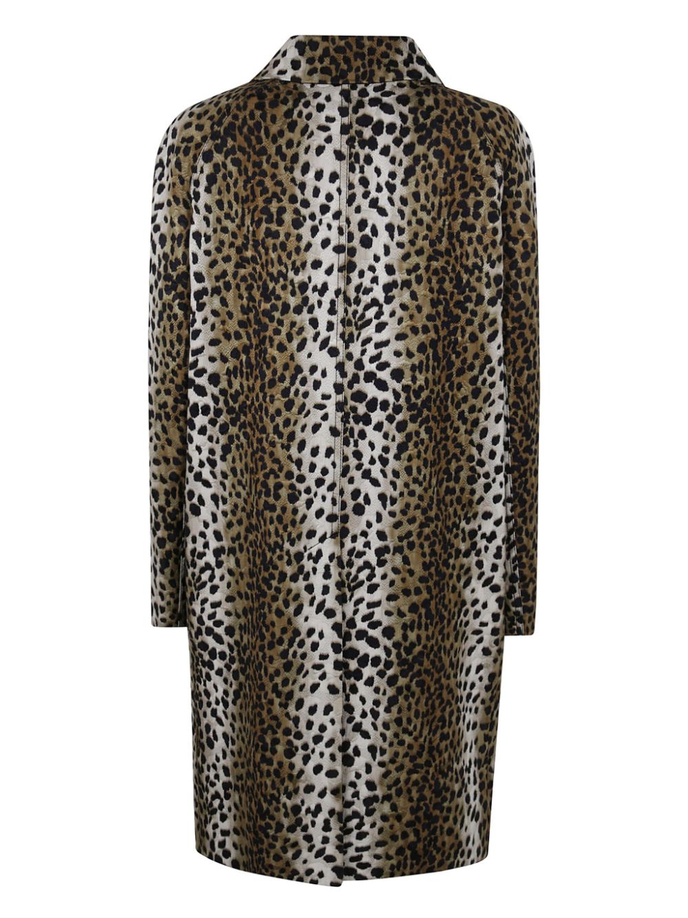 Blumarine leopard-print coat - Bruin