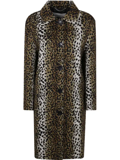Blumarine abrigo con estampado de leopardo