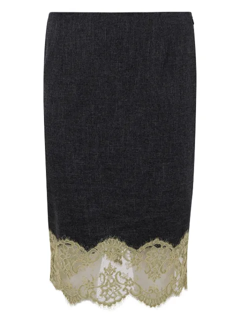 Blumarine falda con ribetes de encaje