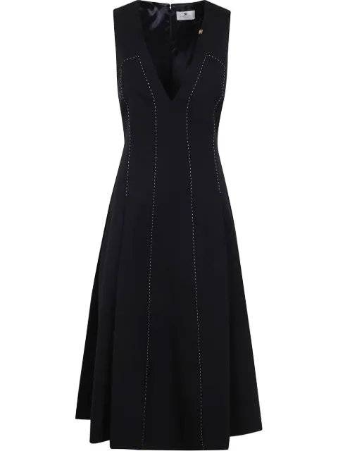 Elisabetta Franchi vestido midi con detalle de costuras