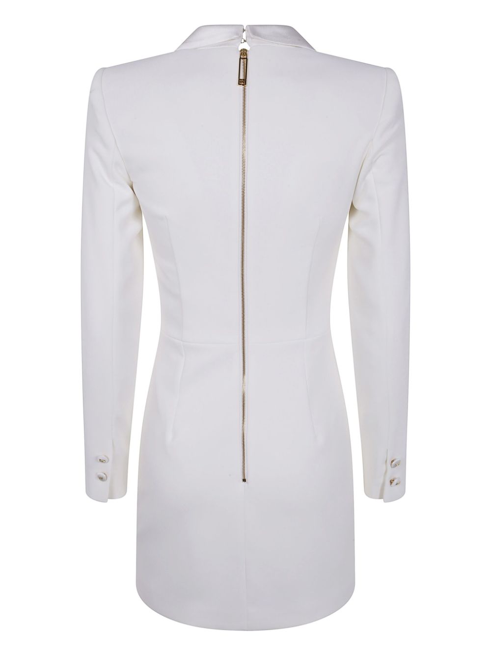 Elisabetta Franchi crepe tuxedo mini dress - Wit