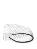 Maison Michel veil-detail hair band - Black