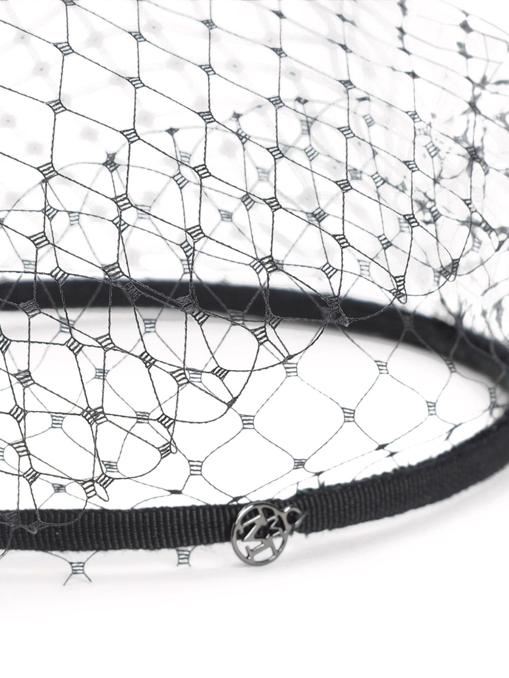 Maison Michel veil-detail hair band - Black