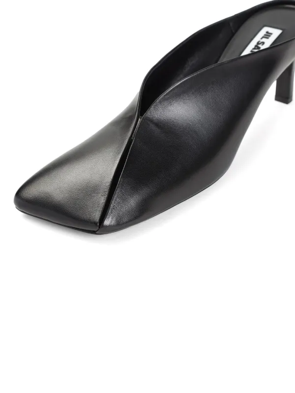 JIL SANDER ブラック ミュール 35 Jil Sander Leather Mules | Black | FARFETCH
