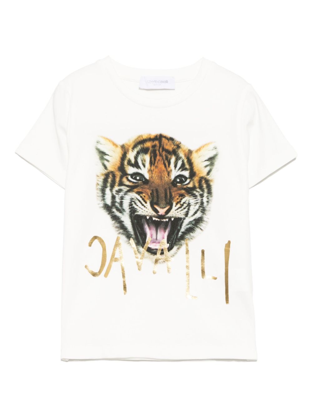 Roberto Cavalli Junior logo-printed t-shirt - White