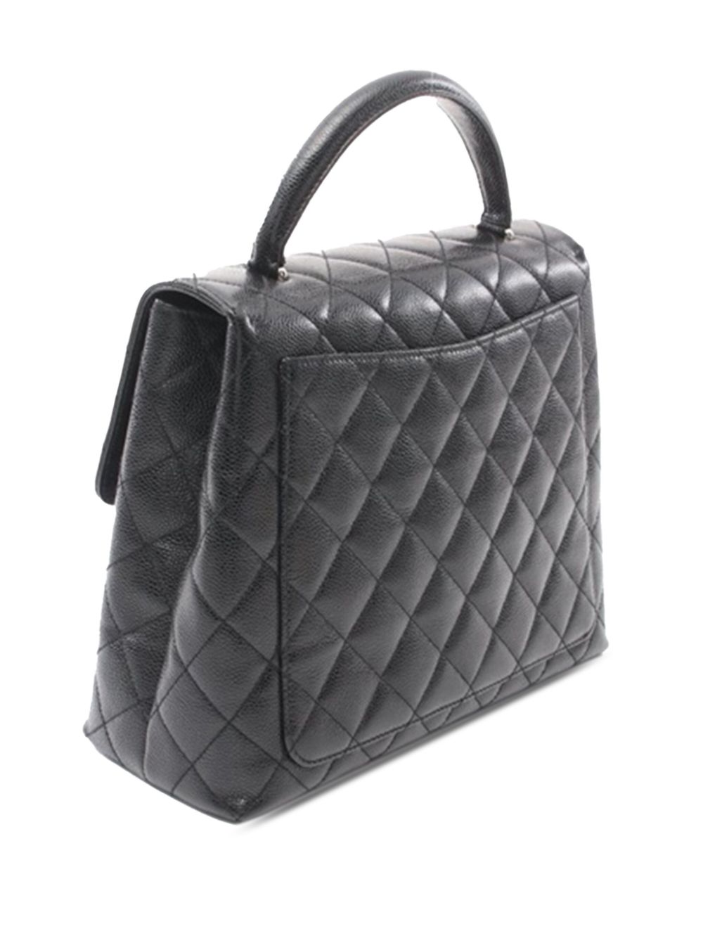 CHANEL Pre-Owned 1997-1999 Caviar Kelly handtas met handgreep - Zwart