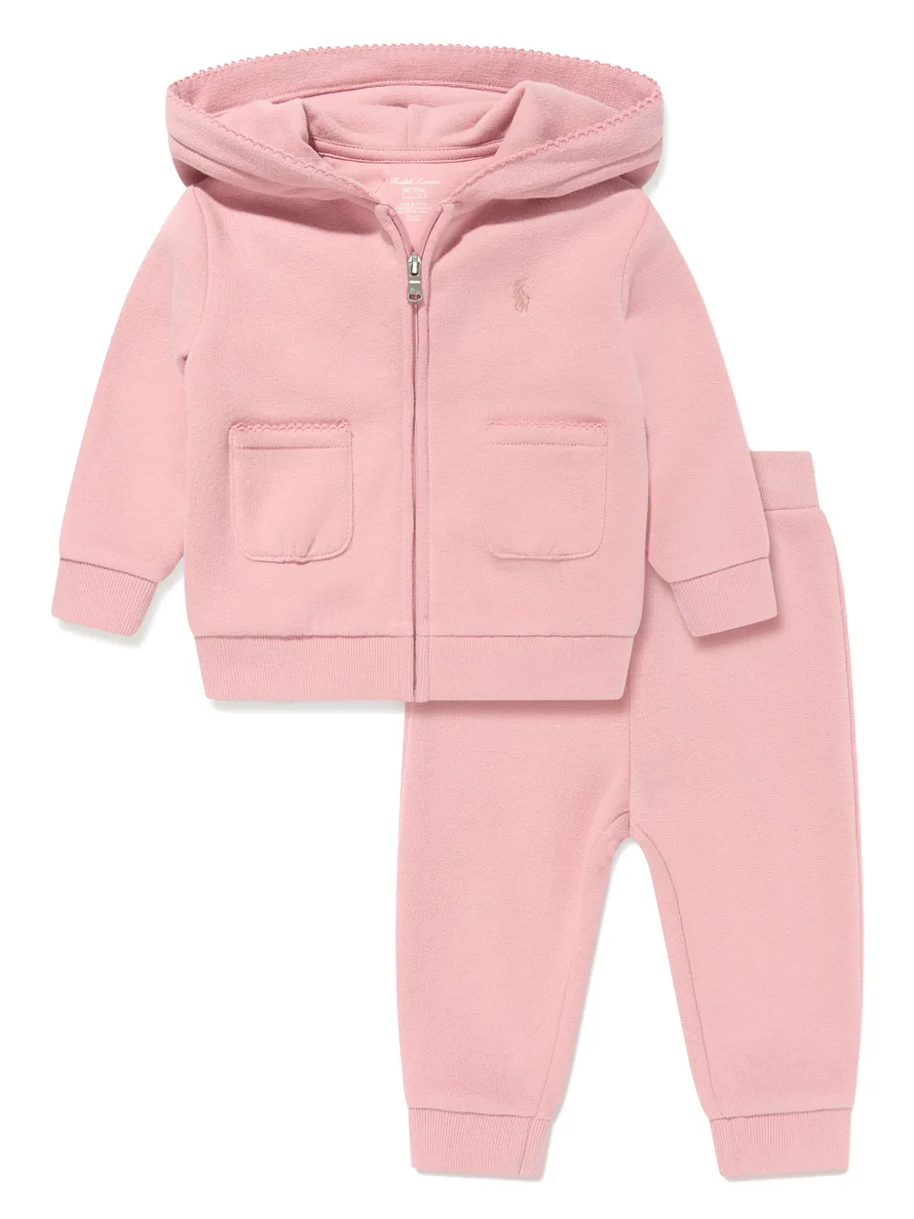 POLO RALPH LAUREN KIDS Tuta sportiva con cappuccio - Rosa