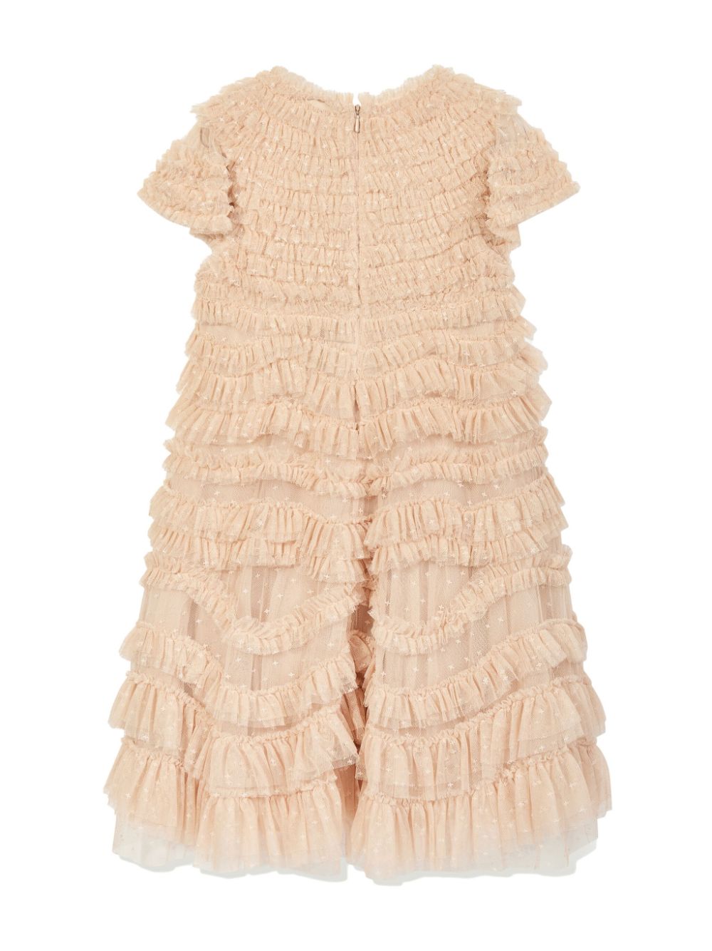 NEEDLE & THREAD KIDS ruffled dress - Goud