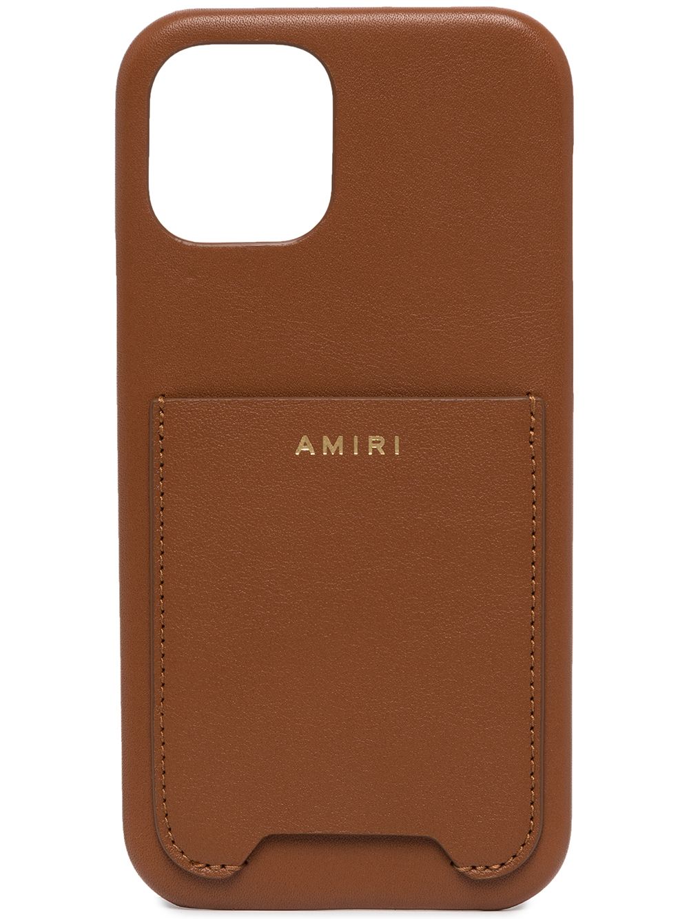 AMIRI NAPPA IPHONE 12 BROWN PHONE CASE "Brown"