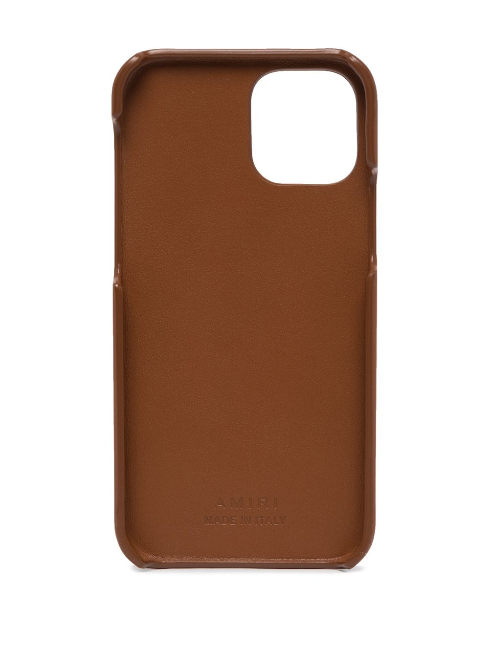 AMIRI NAPPA IPHONE 12 BROWN PHONE CASE "Brown"