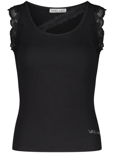 VAILLANT STUDIO lace-trim ribbed tank top