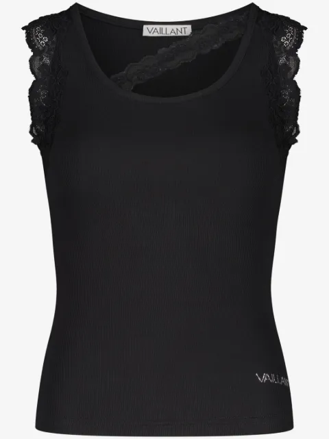 VAILLANT STUDIO lace-trim ribbed tank top