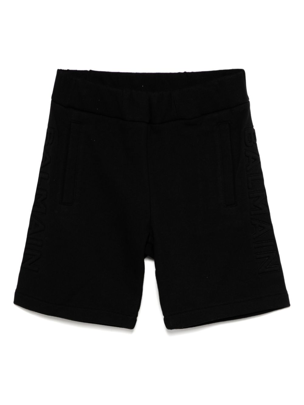 Balmain Kids Shorts met logo-reliëf Zwart