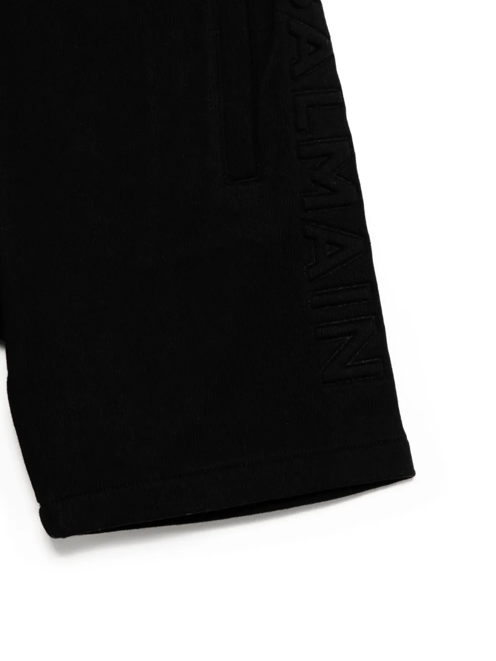 Balmain Kids Shorts met logo-reliëf Zwart