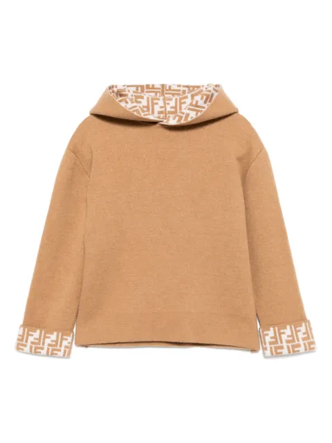 Fendi Kids Felpa knit hoodie