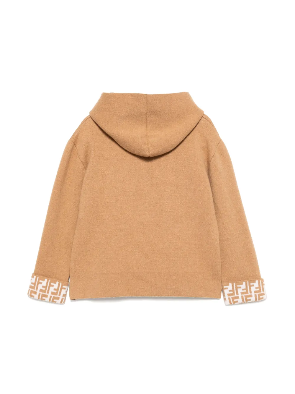 Fendi Kids Felpa gebreide hoodie Bruin