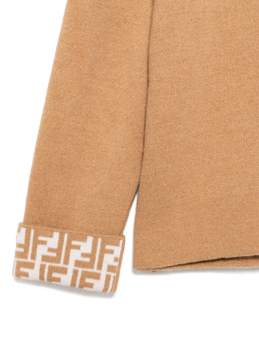 Fendi Kids Felpa gebreide hoodie Bruin