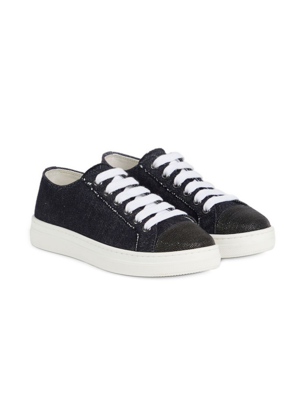 Brunello Cucinelli Kids denim sneakers Black