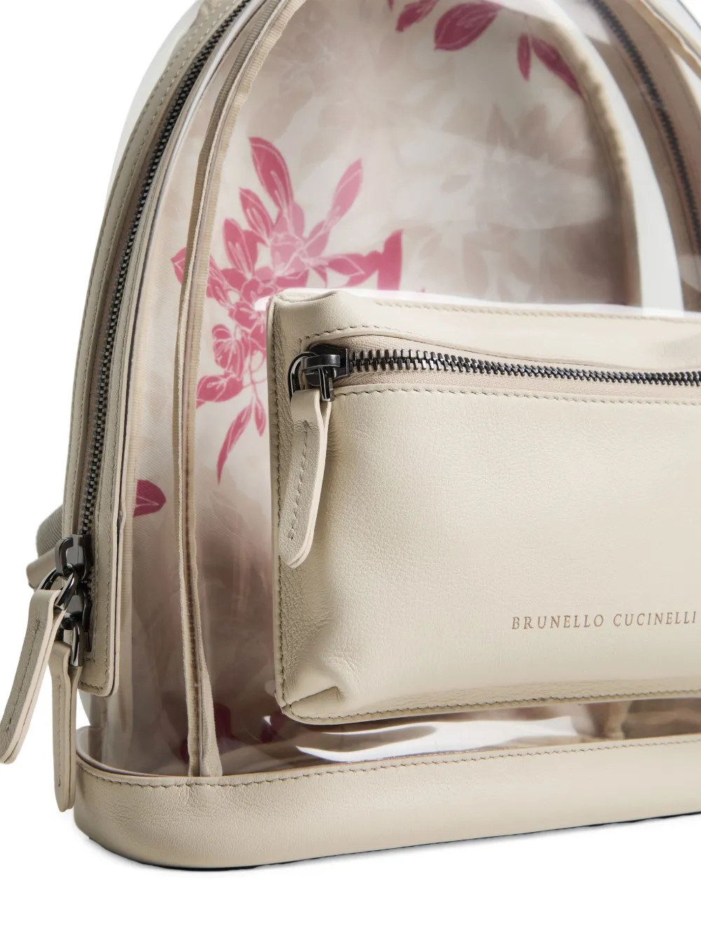 Brunello Cucinelli Kids Rugzak met bloemenprint Beige