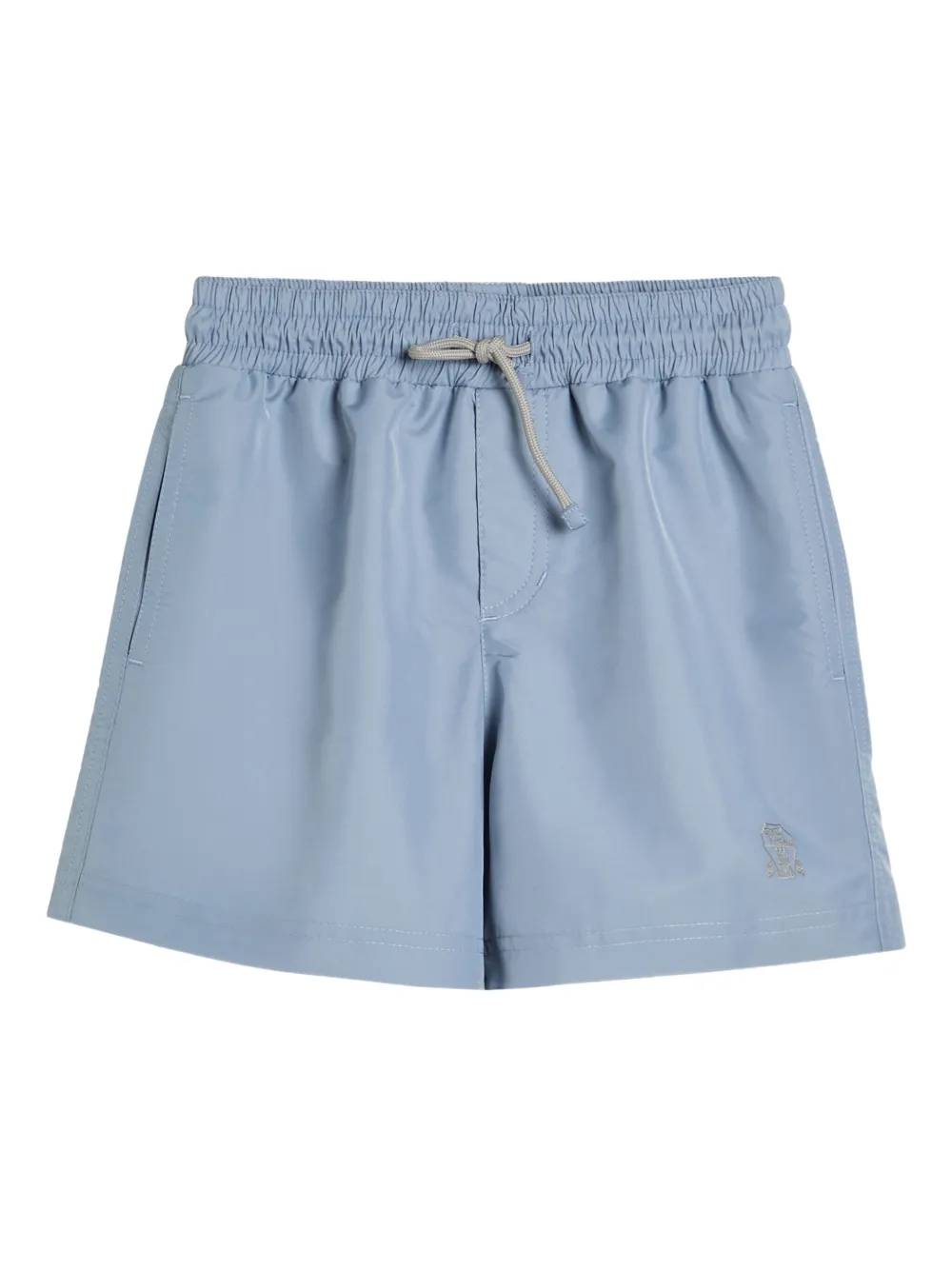 Brunello Cucinelli Kids ドローストリング トランクス水着 - ブルー Brunello Cucinelli Kids ドローストリング トランクス水着 - ブルー