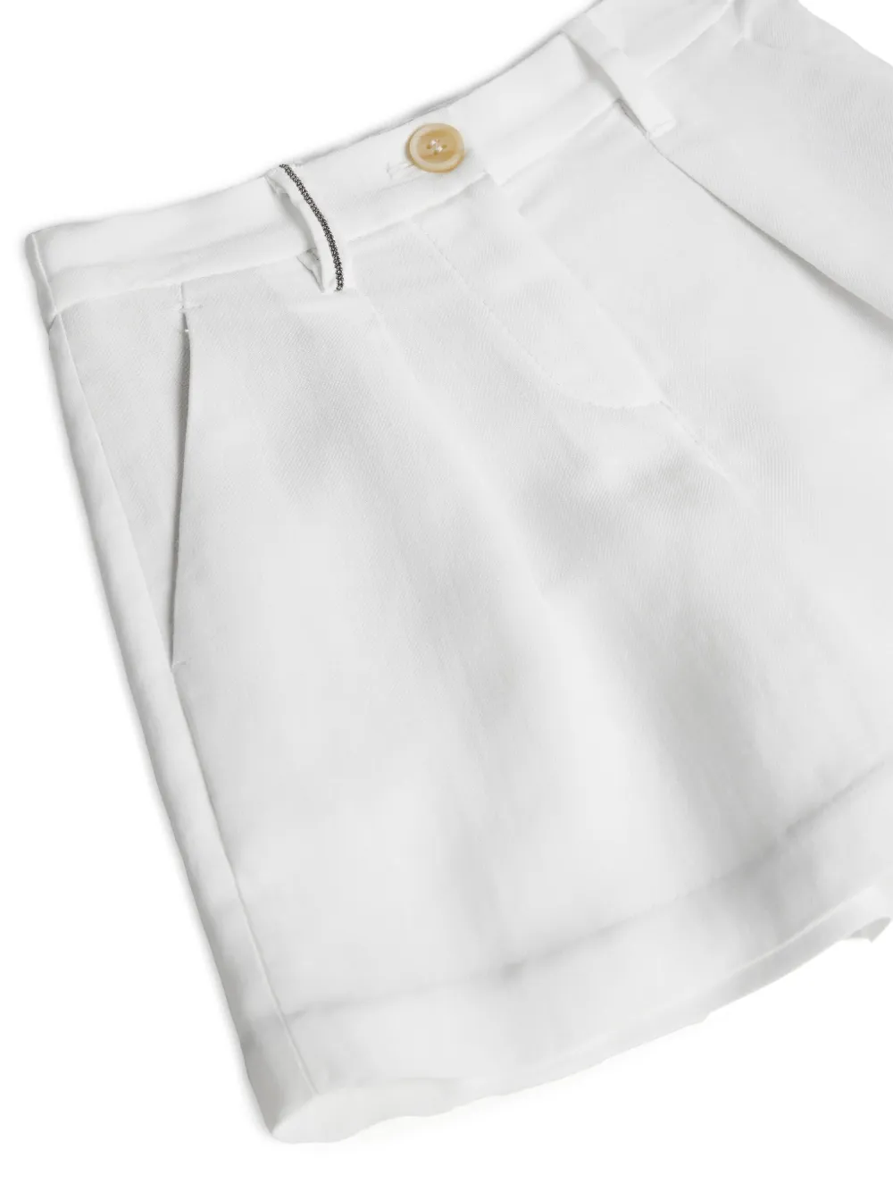 Brunello Cucinelli Kids Twill shorts Wit