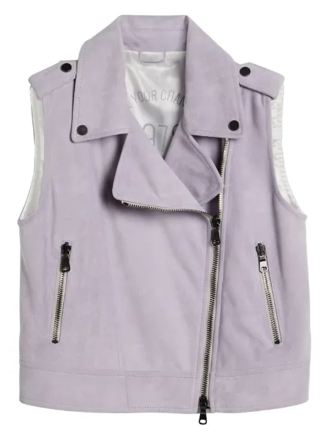 Brunello Cucinelli Kids suede biker waistcoat