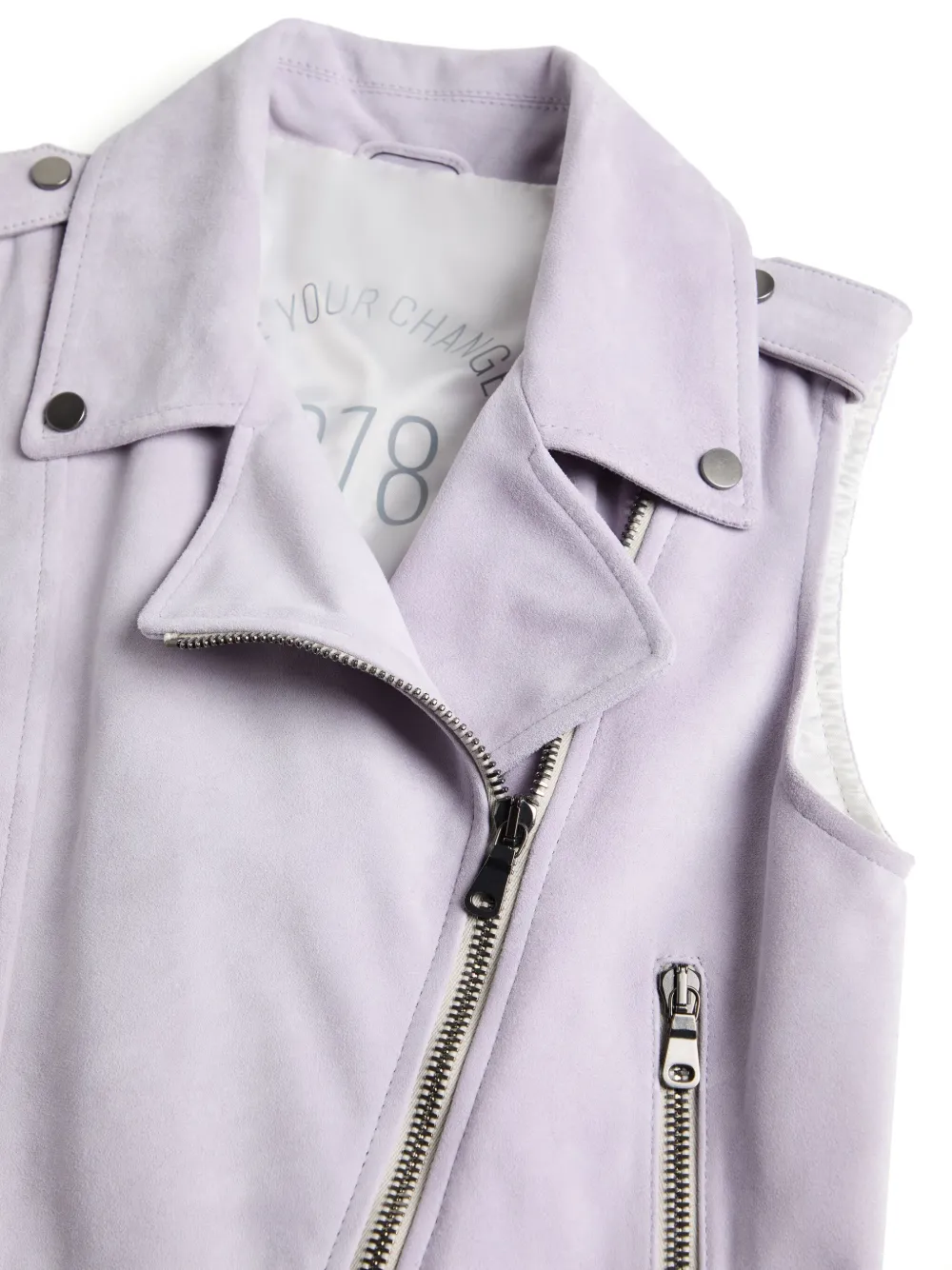 Brunello Cucinelli Kids Suède biker gilet Paars