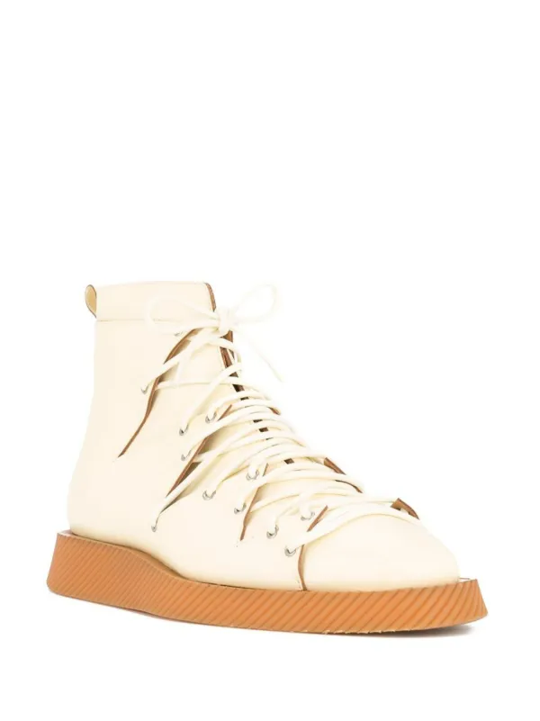 Jil Sander Leather Sneakers | White | FARFETCH RO