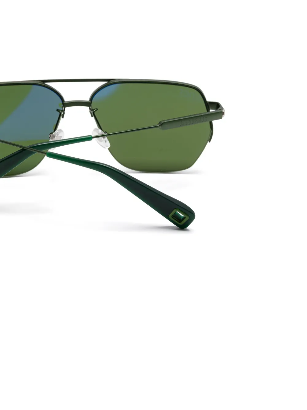 Jacquemus x Linda Farrow zonnebril met navigator montuur Groen