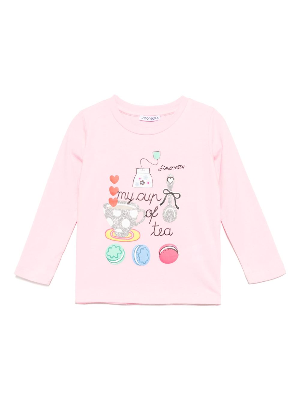 Simonetta T-shirt met print Roze