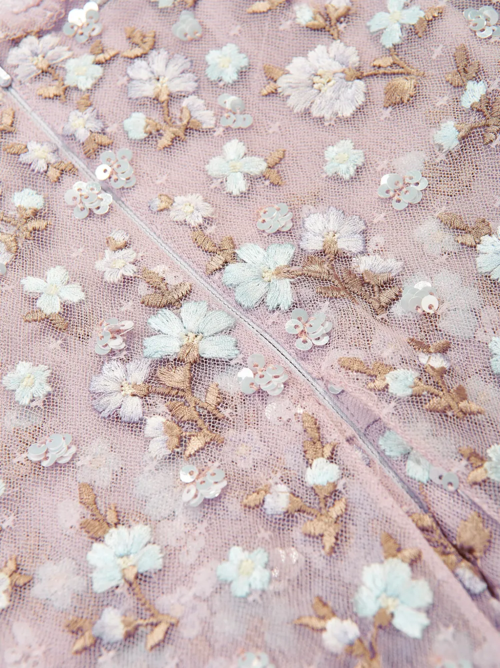 NEEDLE & THREAD KIDS Jurk met geborduurde bloemen Roze
