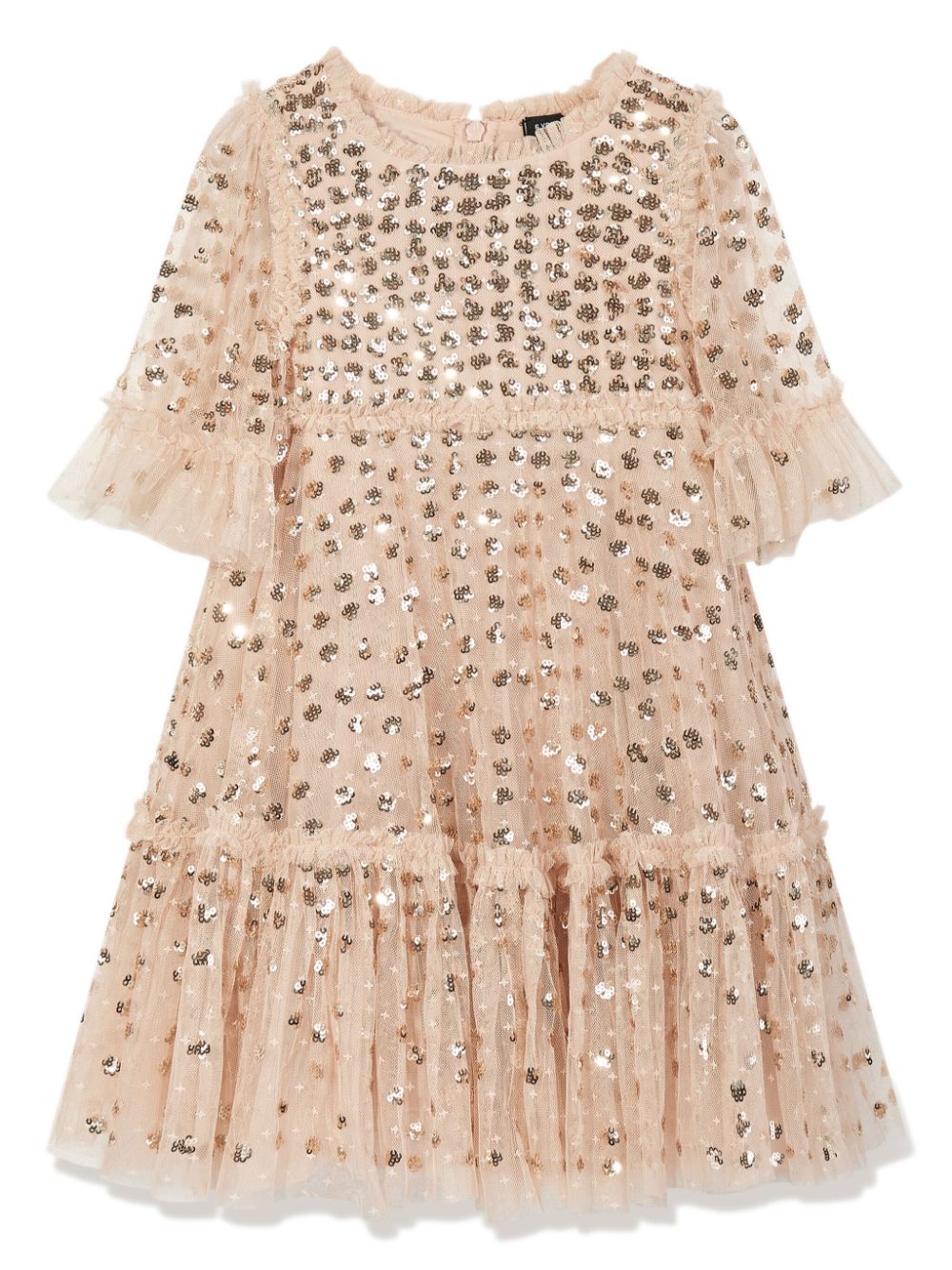 NEEDLE & THREAD KIDS sequinned dress - Gold