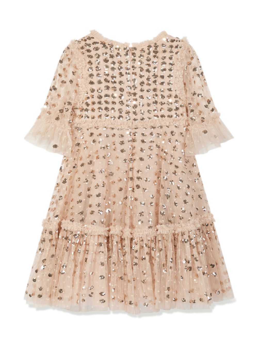 NEEDLE & THREAD KIDS sequinned dress - Goud