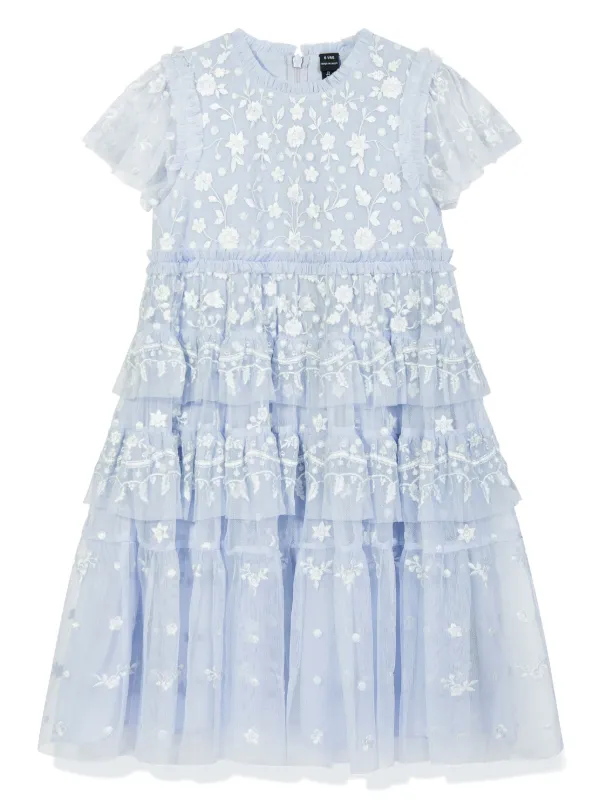 sachin and babi light blue dress Needle & Thread floral-embroidered Dress | Pink