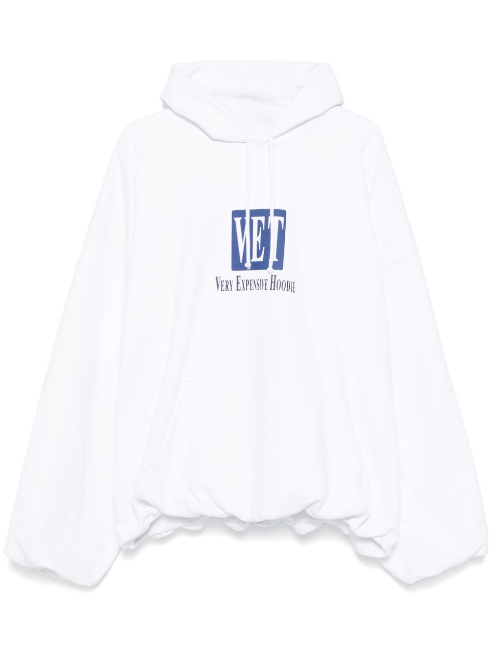 slogan-print hoodie