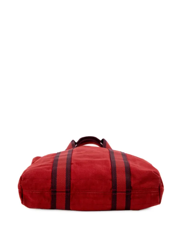 Hermès Pre-Owned 1980s Long Toto Tote Bag | Red | FARFETCH CA